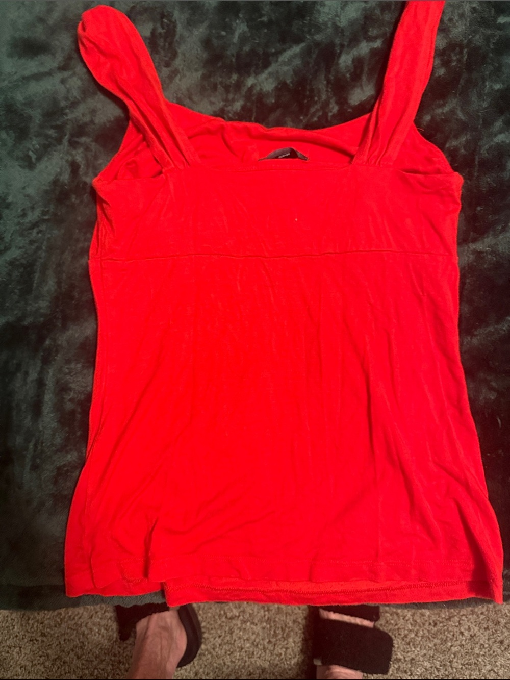 bebe Red Rhinestone Logo Tank - Picture 5 of 5